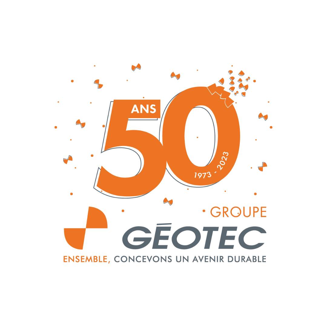 logo anniversaire 50 ans groupe geotec
