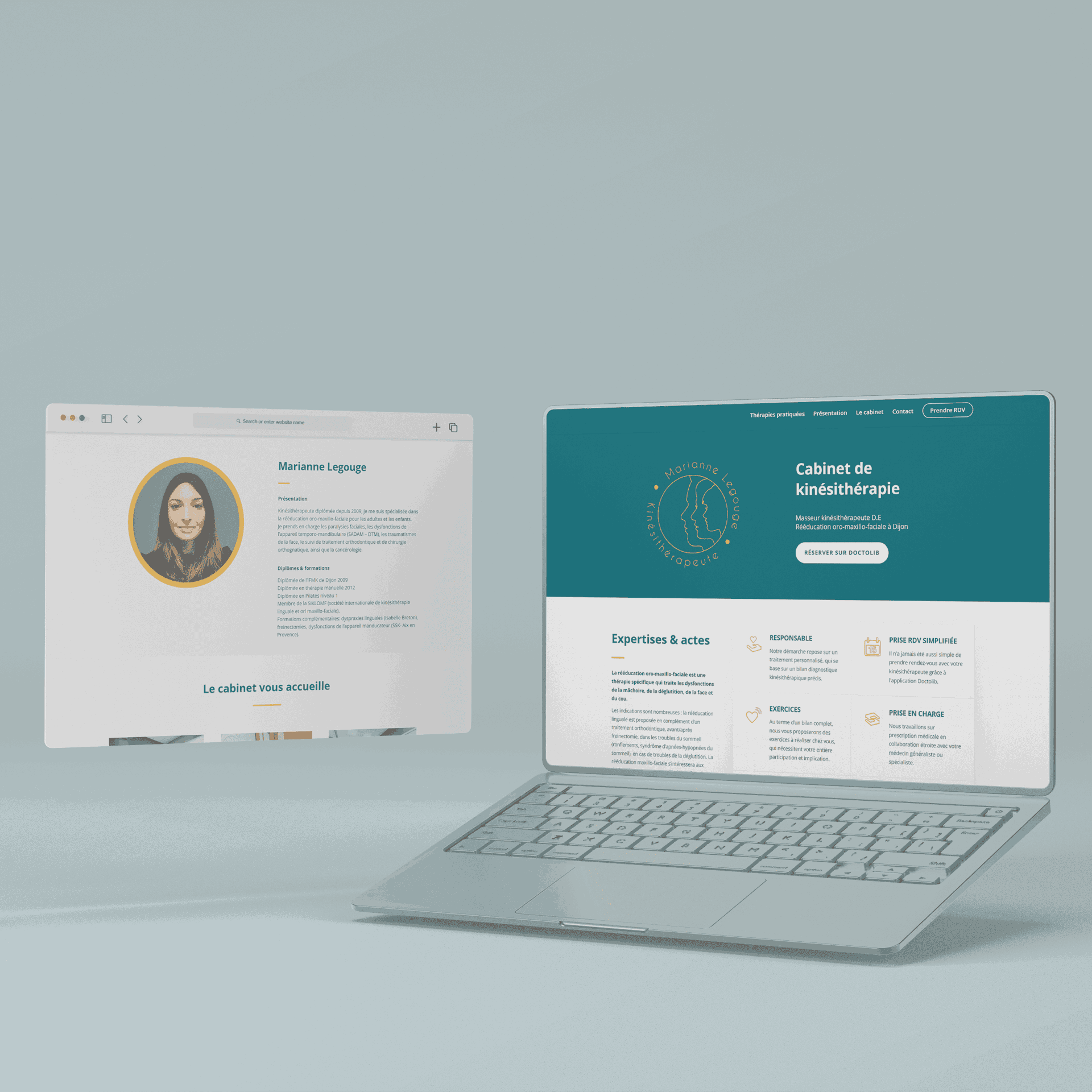 Mockup site internet Marianne Legouge kiné Dijon