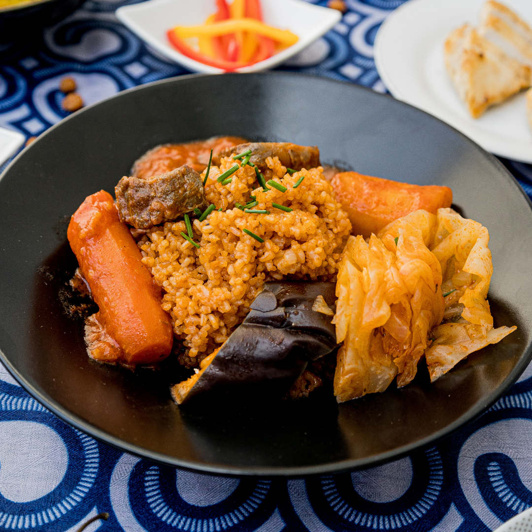 Assiette plat typique africain restaurant Tokadiane Dijon