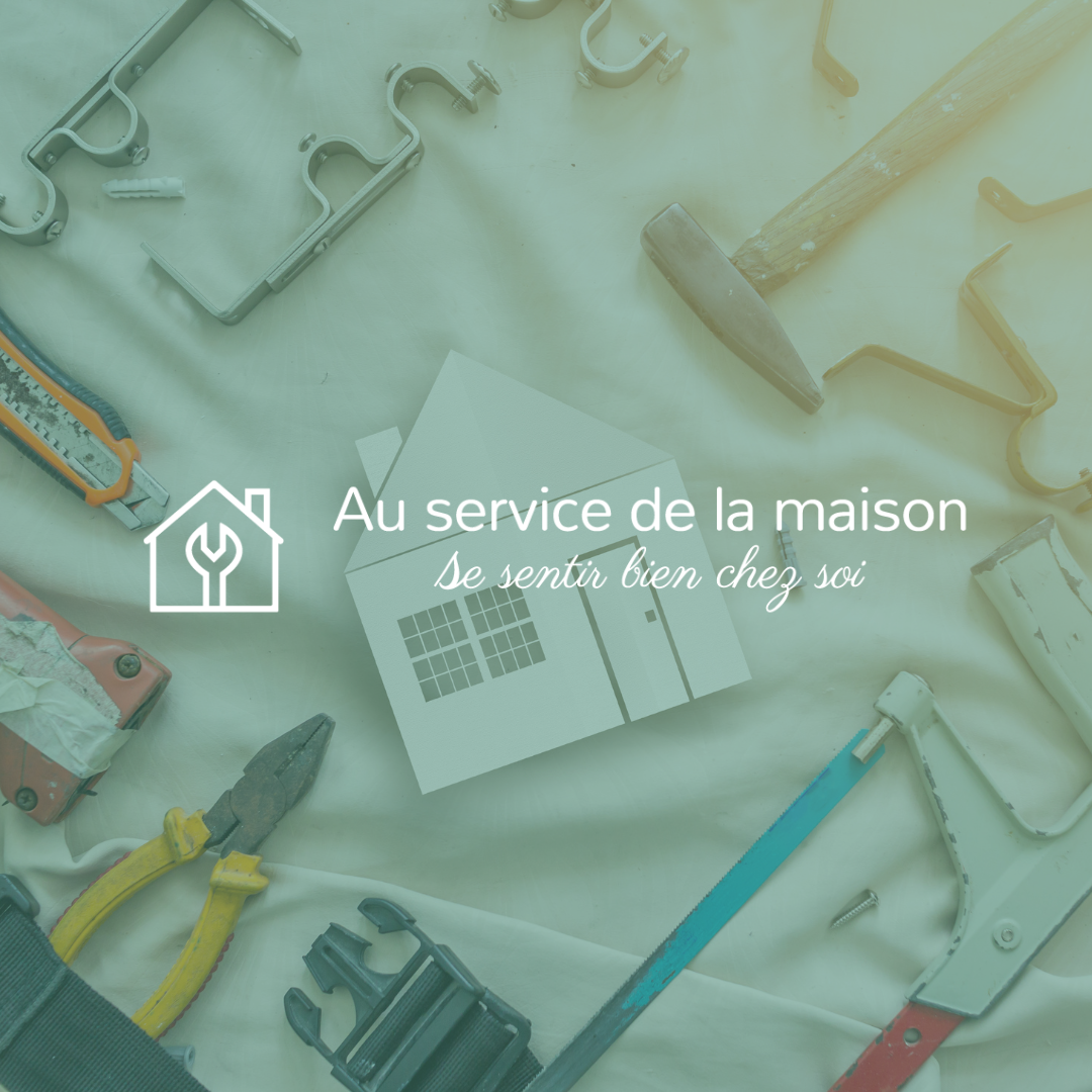 logo au service de la maison sur fond transparent bricolage travaux maison Dijon