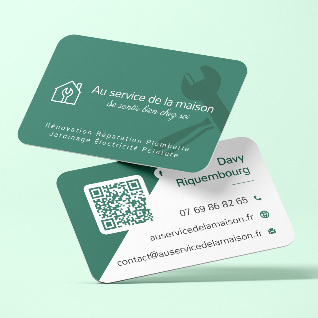 mockup carte de visite au service de la maison bricolage travaux