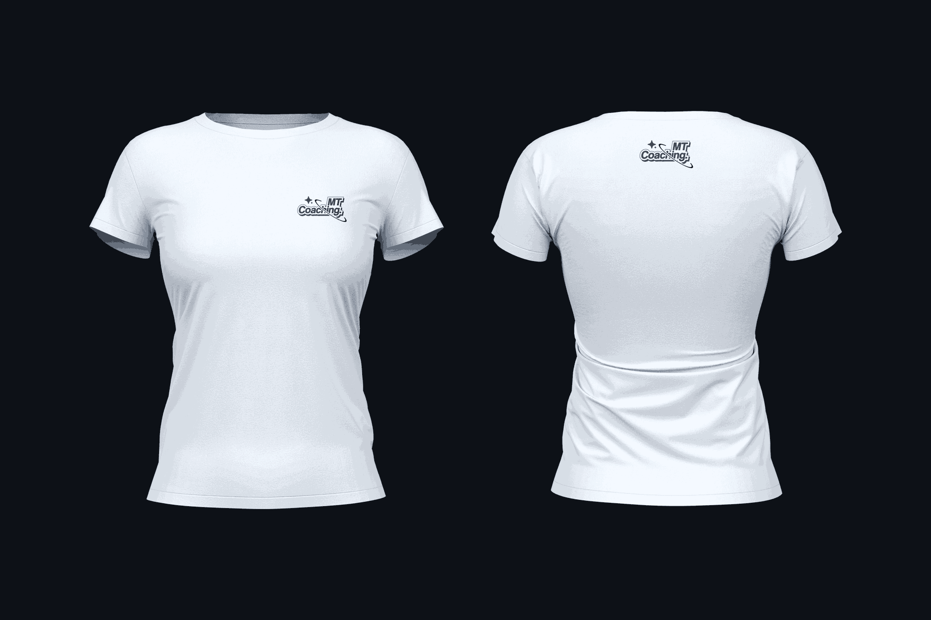 Mockup flocage tee shirt logo MT coaching by agence Kyracom Dijon